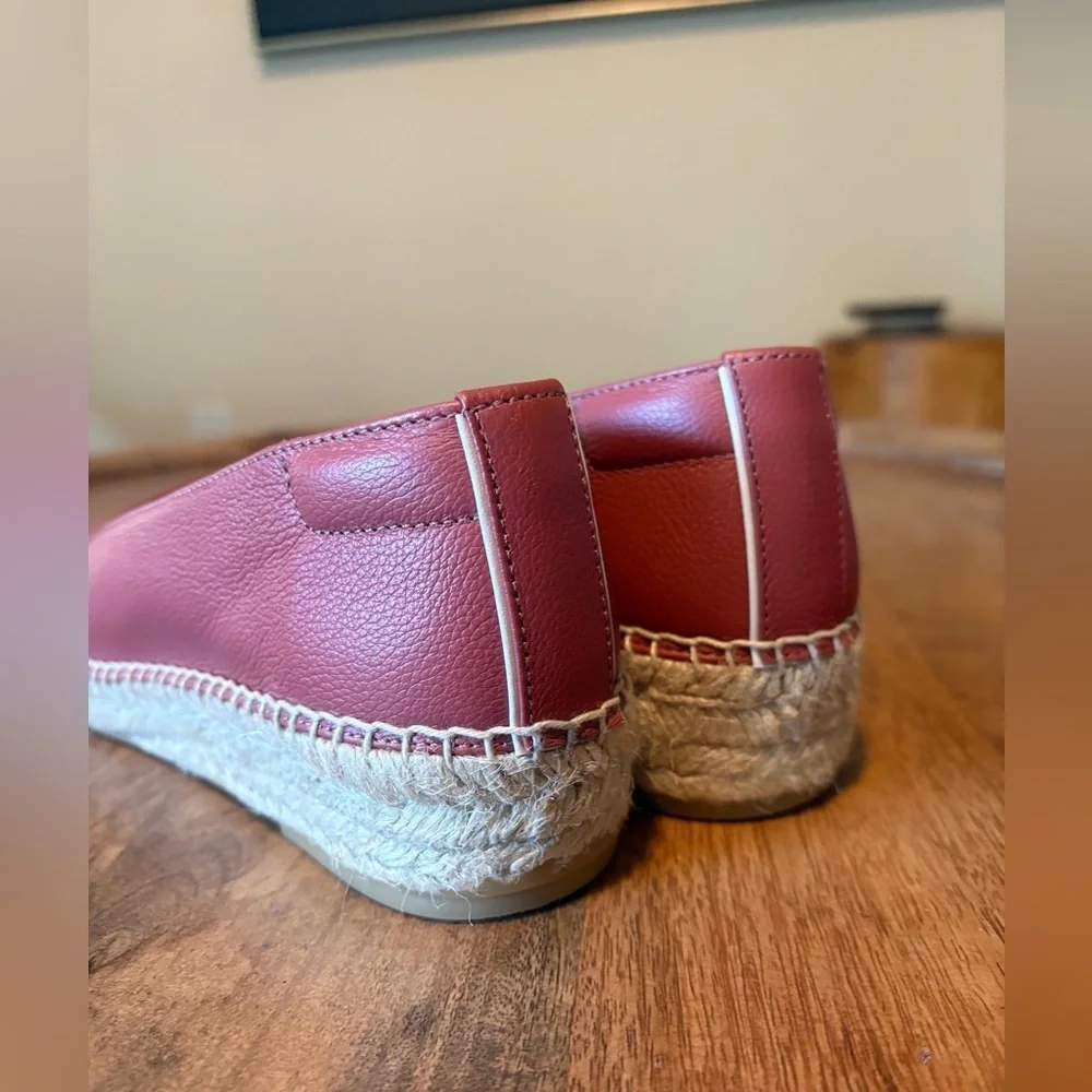 Everlane Rose Pink Square toe Espadrille Flats Size 9 1/2